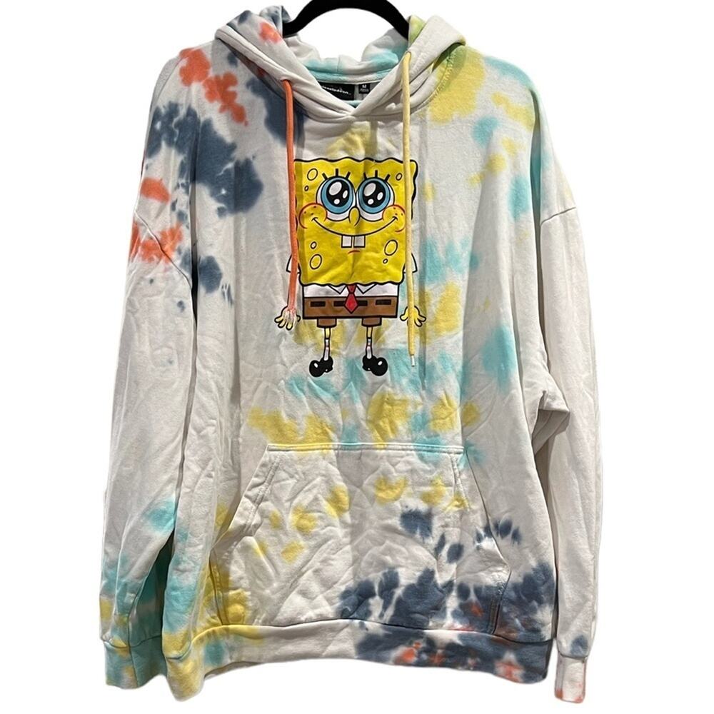 Nickelodeon SpongeBob Tie-Dye Hoodie Sweatshirt Unisex Size M